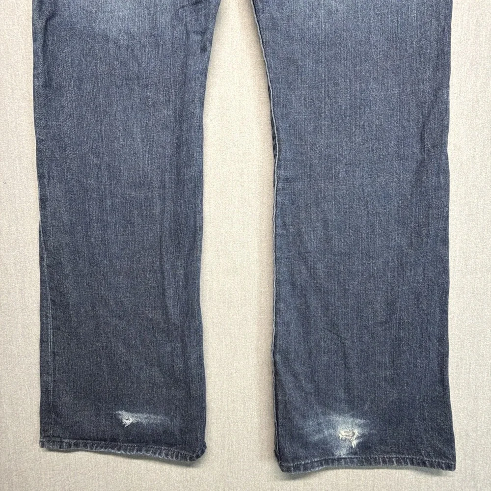 Vintage True Religion Jeans Mens 33 (Fits‎ 34x32) Blue Flap Pockets Boot Cut